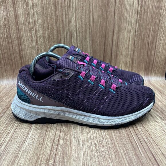 Merrell Fly Strike Women's Light Trail Run Hike Shoe Burgundy J067064 Size 9.5 - Picture 1 of 8